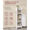 thumbnail image 3 of VASAGLE Armario de Baño, Armario Esquinero con Puerta y Estantes, Organizador de Almacenamiento, Armario Estrecho para Papel Higiénico, Estantes Ajustables, Blanco, 3 of 5