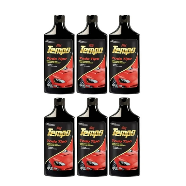 Cera Líquida Tempo todo tipo pinturas 473ml kit 6 piezas