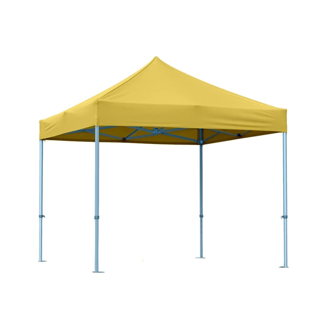 Ilios Innova | Toldo Plegable Amarillo 3x3 Carpa para Exteriores Resistente al Clima, Impermeable, Estructura de Hierro y Tela Oxford 600D.