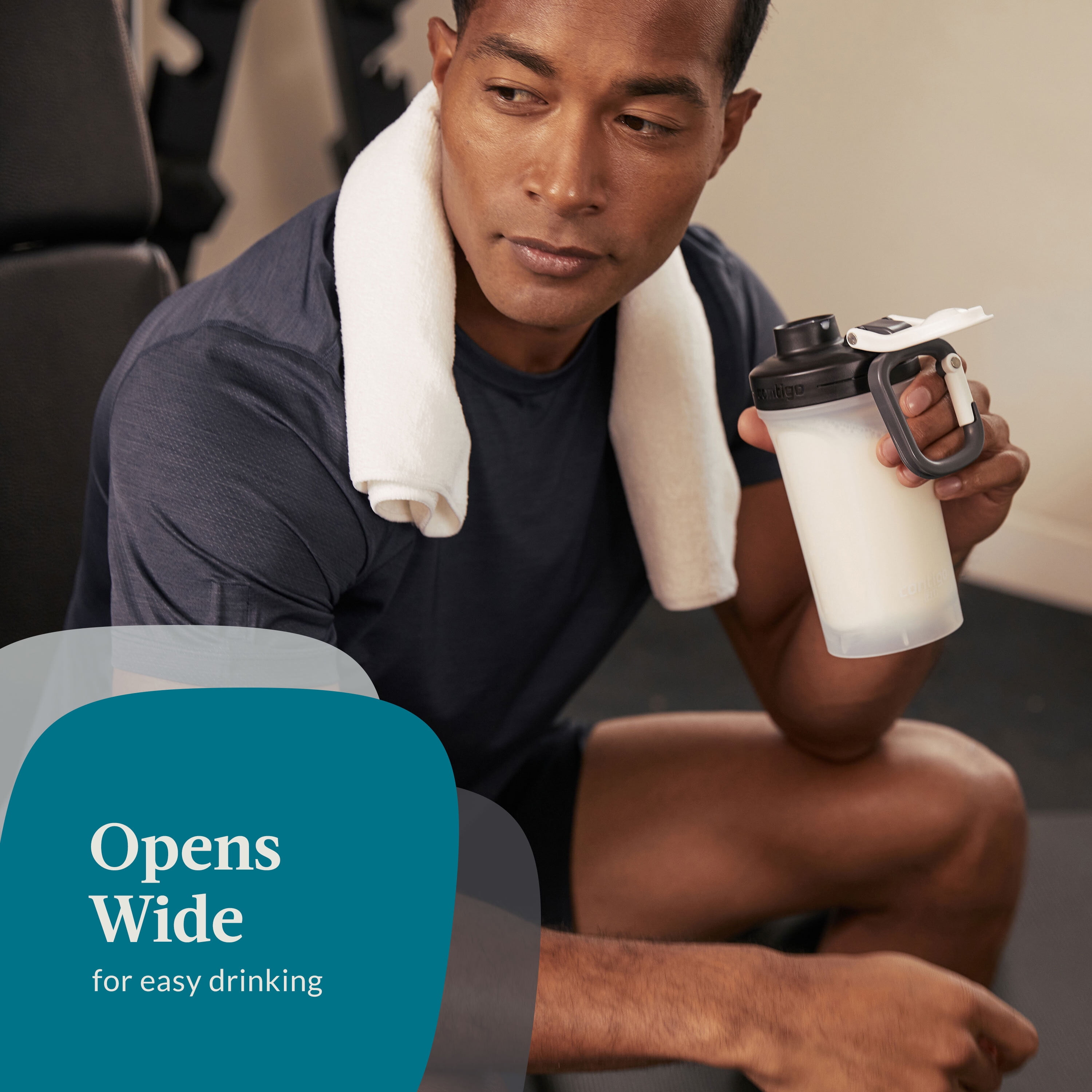 Contigo - Introducing the Contigo FIT Shake & Go 2.0 collection! Say hello  to your new favorite mixer bottle with an updated design, reimagined for  mess free transportation. Available in new sizes