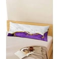 thumbnail image 5 of Purple Gold Marble Body Pillow Cover 20 x 54 Inch Decorative Pillow Cover Modern Abstract Marble Crack Texture Lumbar Pillowcase Seasonal Rectangle Cushion Case for Couch Sofa Bed Living Room, 5 of 7