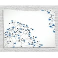 thumbnail image 1 of Vintage Blue Tapestry, Illustration of Branched Blue Anemone Blanda Flowers and Tiny Leaves, Wall Hanging for Bedroom Living Room Dorm Decor, 80W X 60L Inches, Blue Black and White, by Ambesonne, 1 of 2