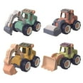 thumbnail image 2 of Gifts for Kids! Fwttom Toy Cars, 4 PCS Toy Construction Vehicles, Assorted Trucks Mini Car Toy, Friction Powered Push & Play Engineering Vehicles for Age 3 Years and Up Boys and Girls As Gift, 2 of 9