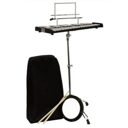Mendini by Cecilio MGS-30 Educational Glockenspiel Bell Kit with Practice Pad, Mallets, Sticks and Bag