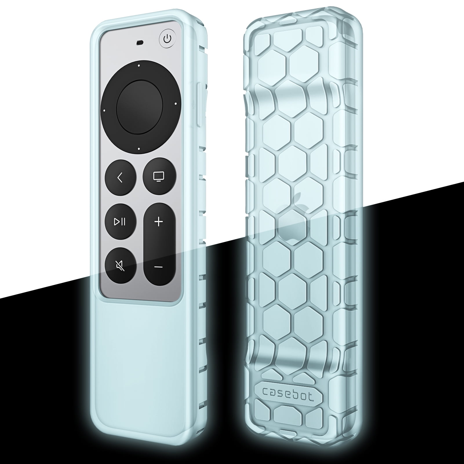 Light Weight Shock Proof Silicone Cover for Apple TV 4K Siri Remote Controller Red Casebot Fintie Protective Case for Apple TV 4K / 4th Gen Remote Anti Slip Honey Comb Series