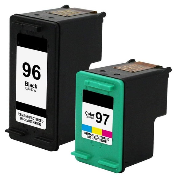 Compatible Ink Cartridge Replacement for HP 96 and HP 97 for Officejet 7310 7210 Deskjet 9800 6988 6980 PhotoSmart 8050 (1 Black 1 Color)