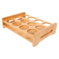 thumbnail image 3 of Organizador de vasos de cerveza de bambú y soporte para vasos de chupito con soporte para vasos de whisky y bandeja para vasos de chupito para fiestas, 3 of 8
