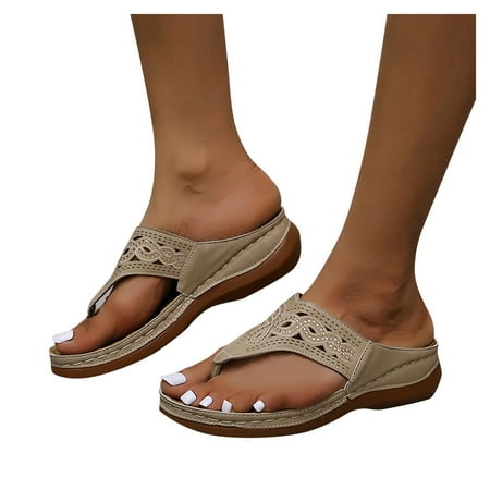 

new home gifts for home Fashion Women s Casual Shoes Breathable Thick-soled Outdoor Leisure Sandals Pu Grey