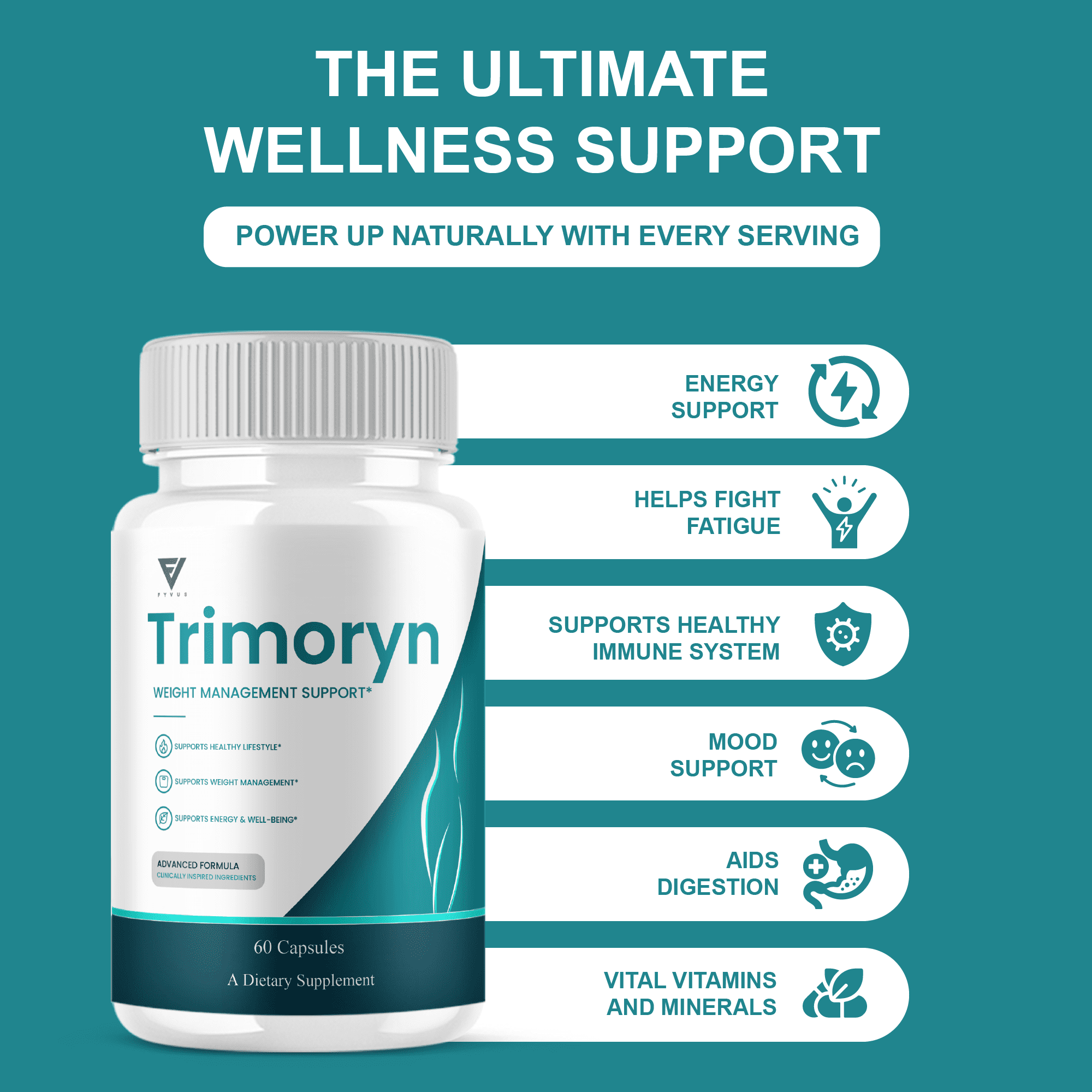 Trimoryn Weight Support, Tri Moryn Keto Supplement (60 Capsules)