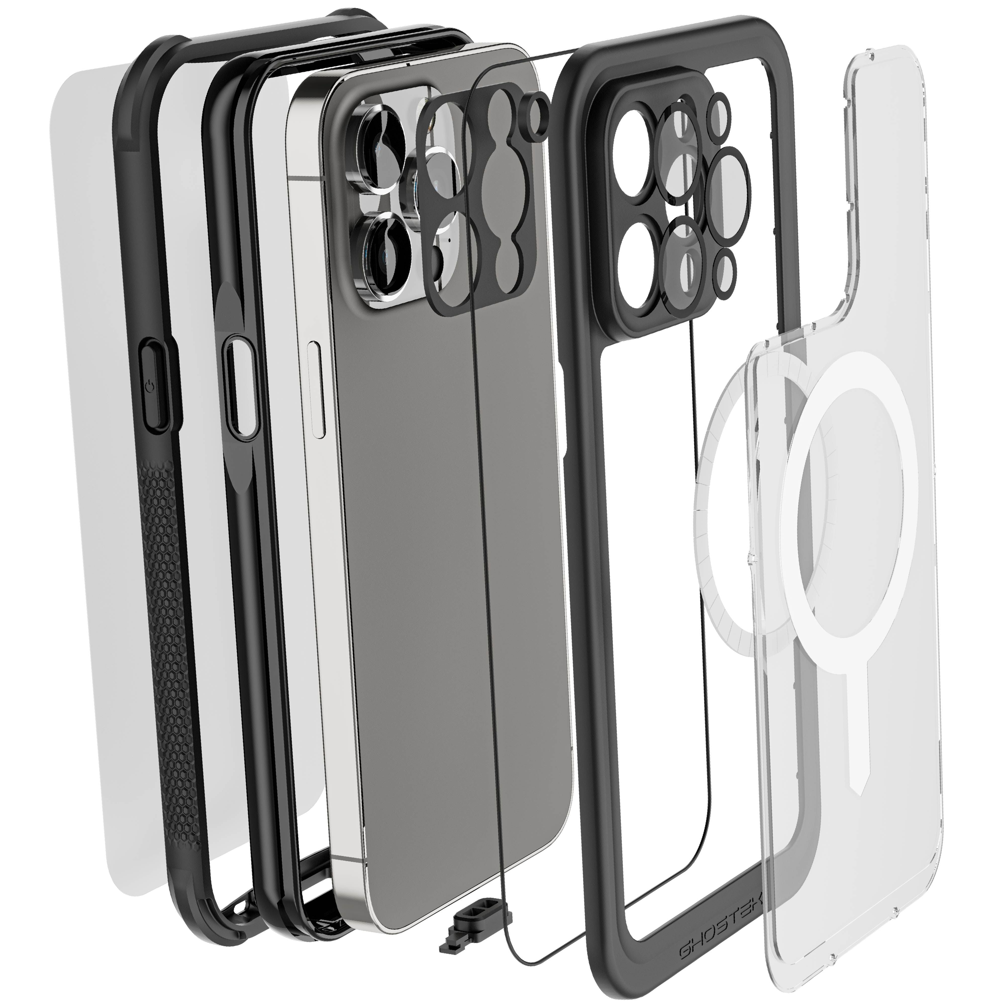 Ghostek Nautical Slim iPhone 14 Pro Max Case Waterproof with Screen Protector, MagSafe Magnet, and Camera Lens Cover Rugged Full