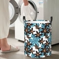 thumbnail image 6 of Uemuo Lilies Flowers Pattern Circular Laundry Hamper Basket with handles,Collapsible laundry basket,Large capacity laundry hamper,Laundry Organizer-, 6 of 8