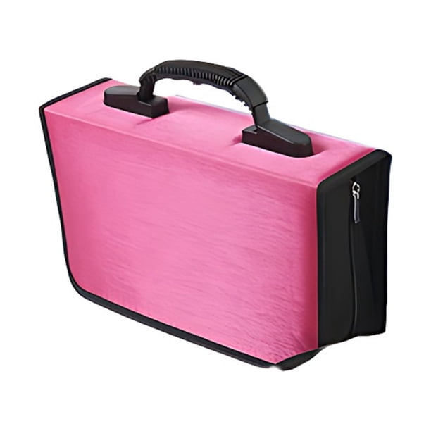 Wosthever Carpeta de CDDVD de página de tela para una fácil organización de 80 discos organizador almacenamiento caja de CD tela Almacenamiento y organización del hogar Rosa roja 40 piezas