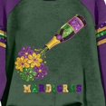 thumbnail image 3 of Craaazy Womens Casual Carnival Holiday Long Sleeve Crewneck Mardi Gras Tops Gifts, 3 of 3