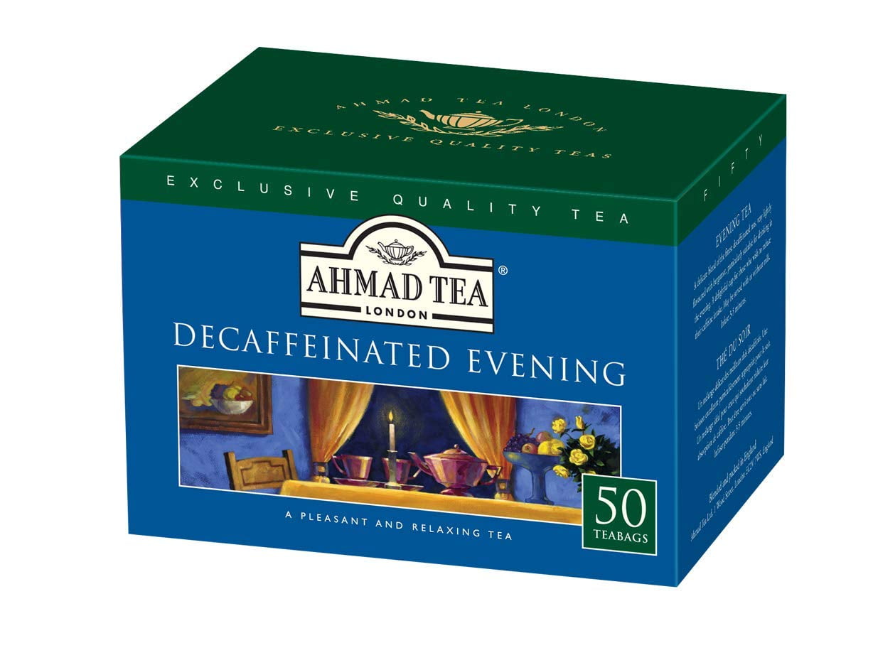 Ahmad Tea Black Tea, Decaffeinated Evening, 50 Count