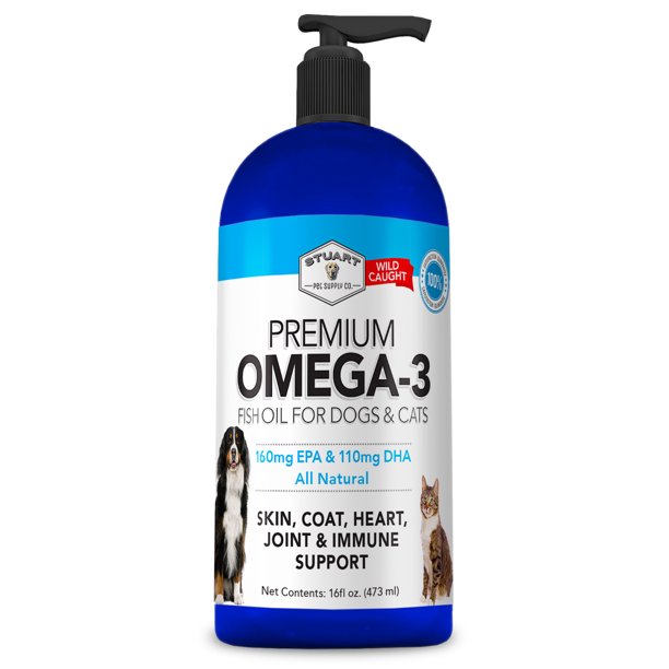 Stuart Pet Supply Co. Premium Omega3 Fish Oil for Dogs & Cats Skin