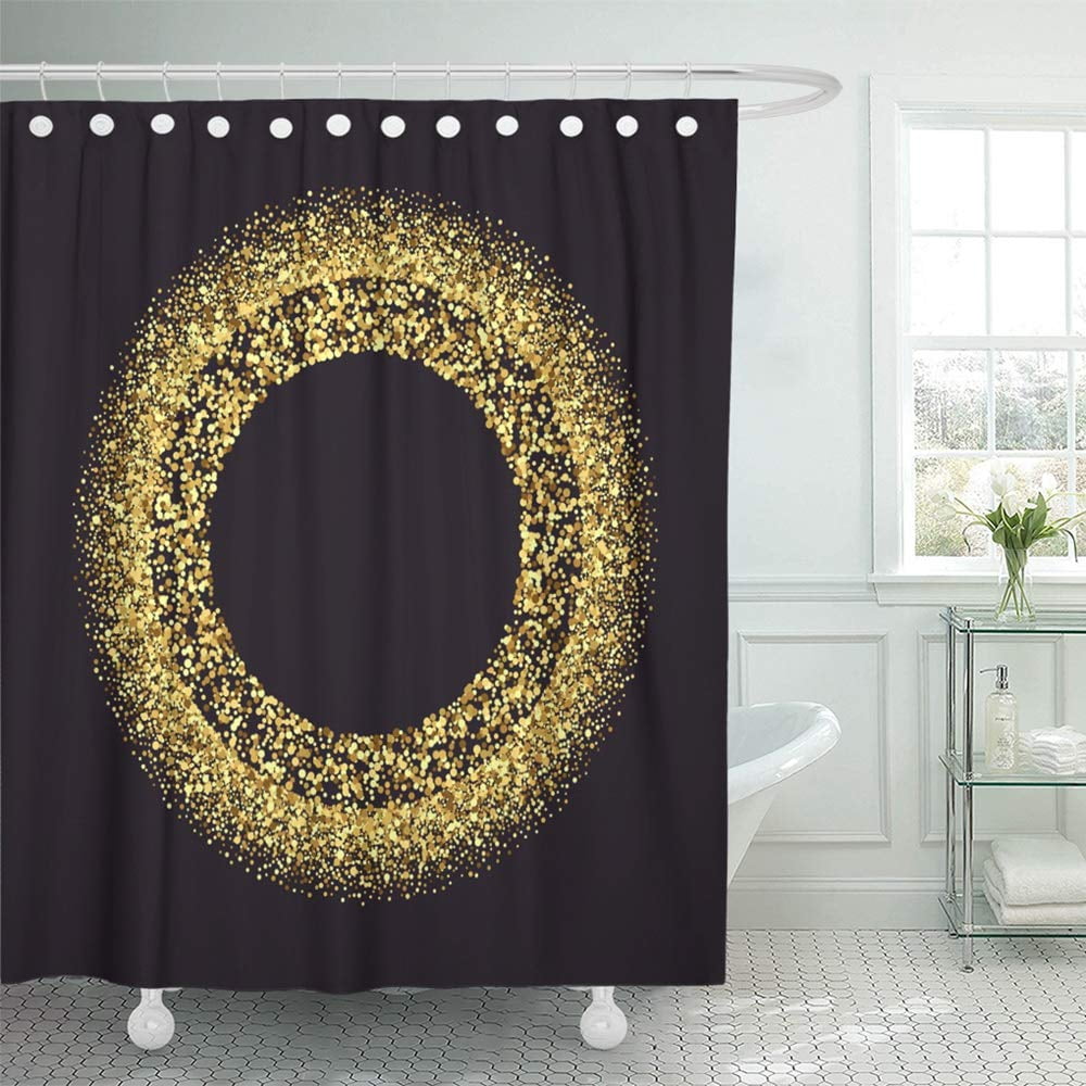 KSADK Abstract Shiny Gold Particles in The Form of Circle with Place