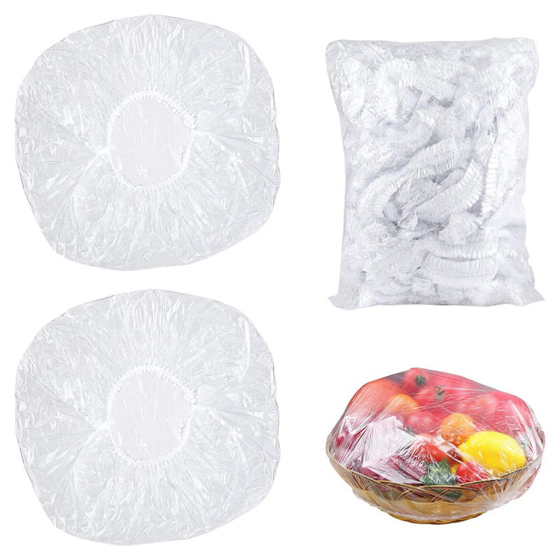 Disposable Food Cover Plastic Wrap Elastic Lids For Fruit Bowls Cups Fresh Saver