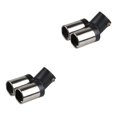 thumbnail image 4 of sweethay Punta de silenciador de escape de coche universal Silenciador de tubo de cola automático Accesorios de interior de accesorios Curva/Negro 2piezas, 4 of 6