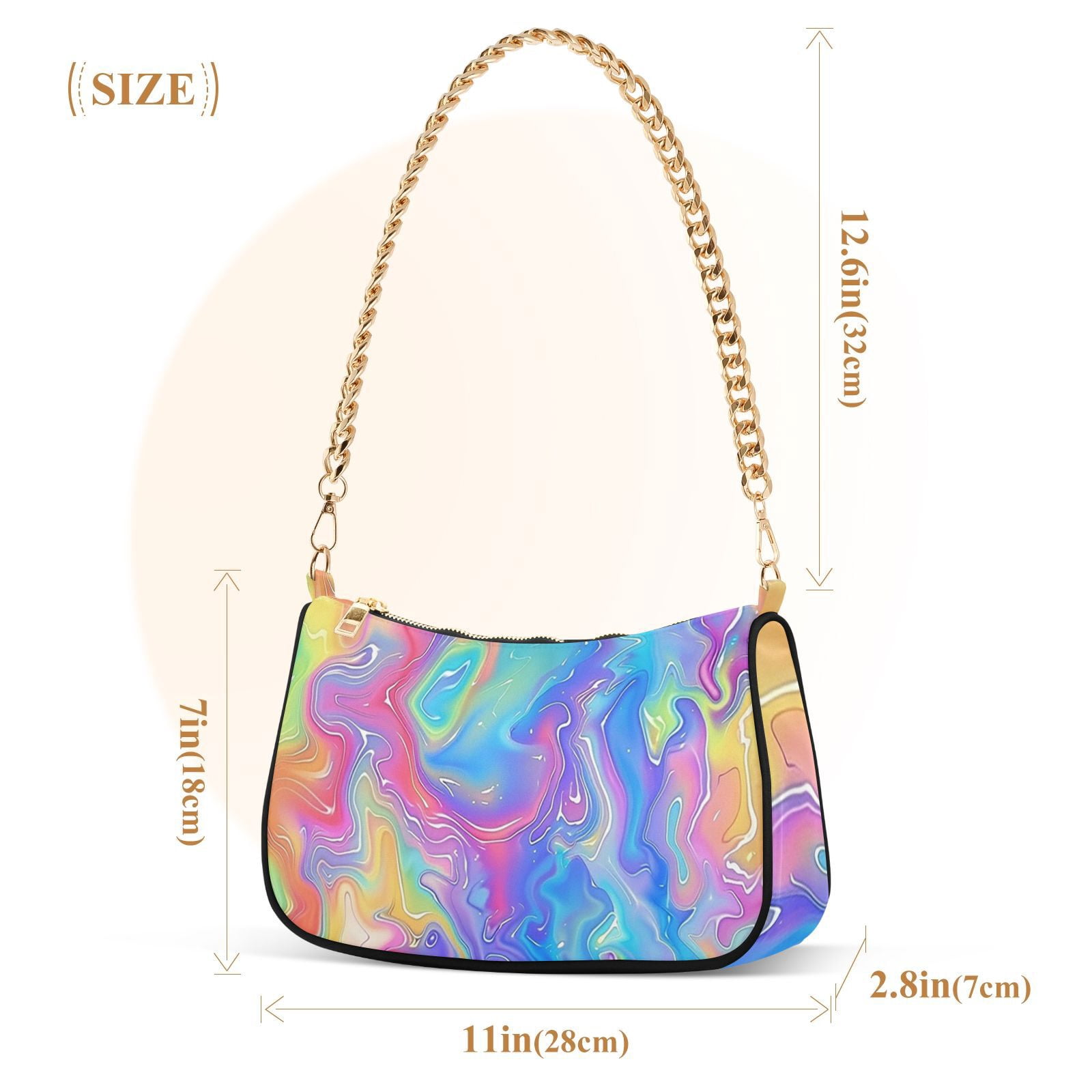 GraffitiWomen Small Shoulder Bag Crossbody Tote Hobo Bags Purse Clutch Handbags with Chain Strap for Women
