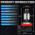 thumbnail image 3 of 2X H11 H8 LED Fog Driving Light Lamp Bulbs 8000K Blue Plug&Play 100W H9 LED Fog Bulbs, 3 of 7