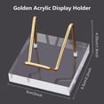 thumbnail image 5 of Acrylic Display Stand 5x5x4cm Gold Metal Arms Display Easel with Acrylic Base Decorative Display Pedestals Acrylic Small Mineral Crystal Display Stand for Gemstone Decor Collectibles, 5 of 9