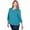 Teal, variant on Knit Rib Pullover (US, Alpha, Large, Regular, Petite, Petite, Sangria)