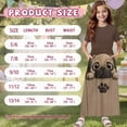 thumbnail image 7 of Uourmeti Cute Pug Paw Print Girls Maxi Summer Dress with Pocket Short Sleeve Spring Boho Long Sundress Casual School for Kids, Size 13-14 Years, 7 of 7