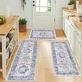 thumbnail image 3 of Farmhouse Kitchen Rugs Sets of 3, Kitchen Runner Rugs Non Slip Washable, Boho Kitchen Mats for Floor, Indoor Door Mat Entrance, Laundry Room Rug, Thick Kitchen Floor Mat Carpet, 3 of 6