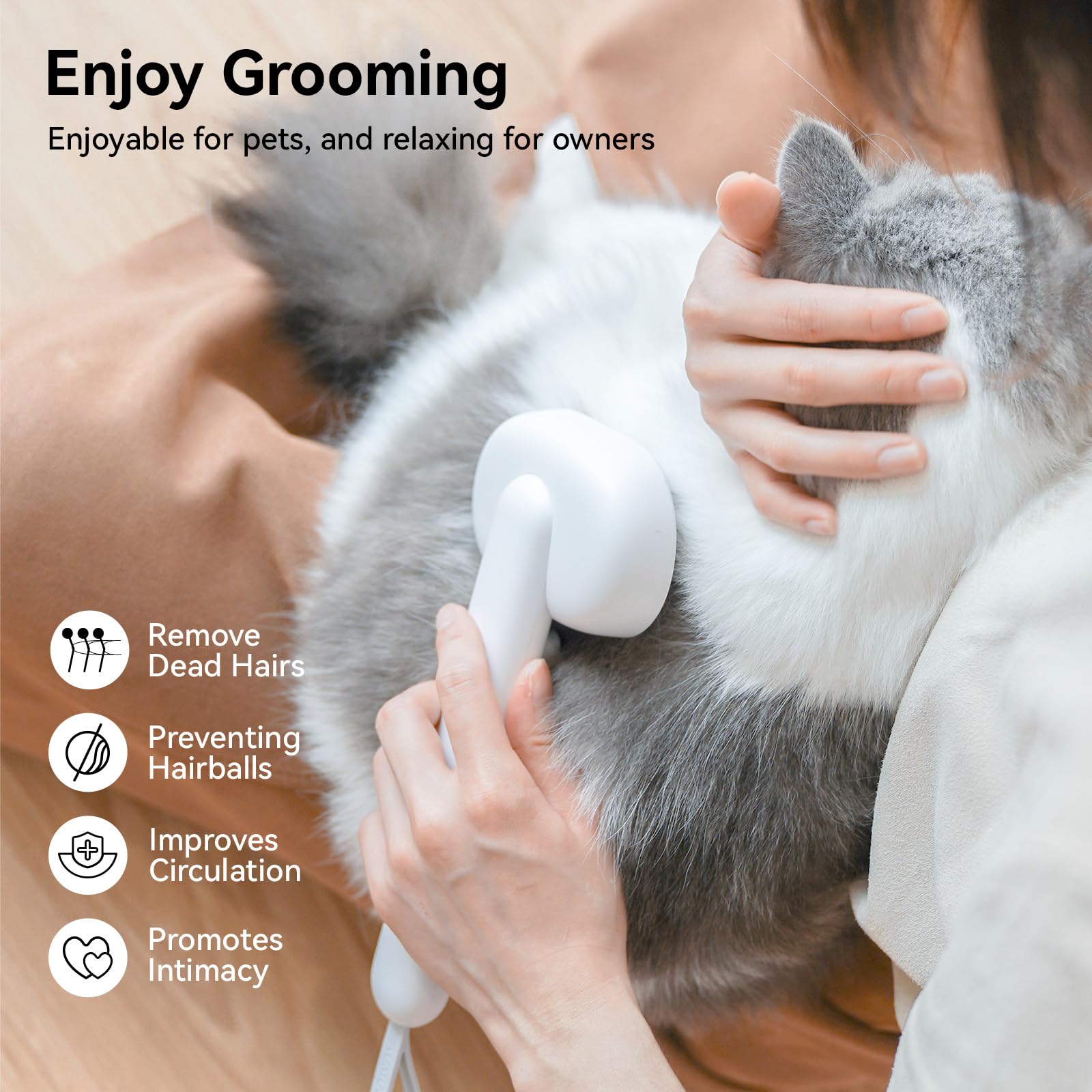Aumuca Cat Brush with Self-Cleaning Button photo 8