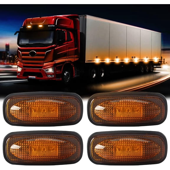 LINLIN 4pcs 3LED Side Marker Lights 12-24V Super Bright Waterproof Trailer Light Applicable For Truck Camper Truck RV Boat Front Rear Marker Lights