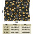 thumbnail image 3 of Manta de girasoles, manta de franela con girasoles para sala de estar, cama, sofá, sofá para adultos, mujeres y hombres, 80 x 60 pulgadas, 3 of 7