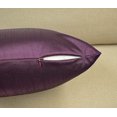 thumbnail image 4 of Aiking Home 12x18 Inches Faux Silk Rectangular Throw Pillow Cover, Zipper Closure, Eggplant (Set of 2), 4 of 4