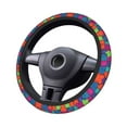 thumbnail image 4 of XMXY Car Steering Wheel Cover, Modern Artistic Colorful Texture Non-Slip Jeep Truck Universal Elastic Steering Wheel Protector 15 inch, 4 of 8