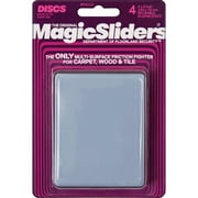 4-pack Magic Sliders Reusable Sliding Disc - Furniture Slider, Gray - 4 Pack, 4 x 3 — Residential Use, Standard Application