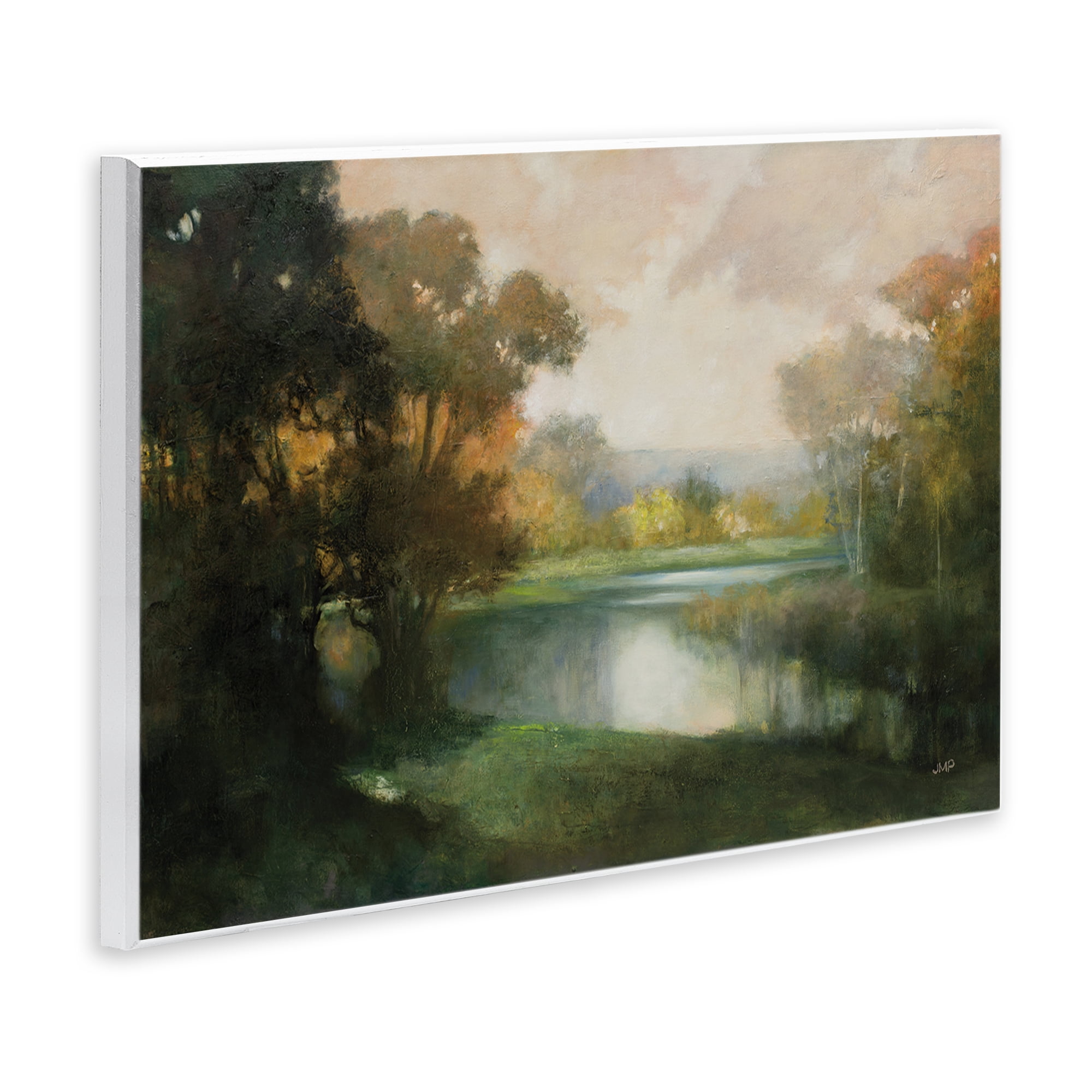 Stupell Industries Lakeside Morning in Autumn Light Wall Plaque Art, design by Julia Purinton
