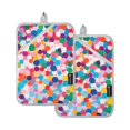 thumbnail image 7 of Yayeee Pot Holders Kitchen Heat Resistant with Pocket 7"x9.8" Cotton Oven Cooking Hot Pads, Blue Colorful Circles, 7 of 7