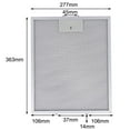 thumbnail image 2 of Aluminum Silver Cooker Hood Filters Metal Mesh Extractor Vent Filter 363X277X9Mm, 2 of 10