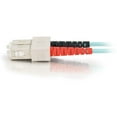 thumbnail image 2 of C2G 10m SC-SC 10Gb 50/125 OM3 Duplex Multimode PVC Fiber Optic Cable - Aqua - patch cable - 33 ft - aqua, 2 of 4