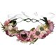 thumbnail image 1 of Corona Floral, diadema de flores bohemias, corona para el pelo, tocado Floral, Halo con cinta, fiesta de boda, Festival (1 unidad), 1 of 4