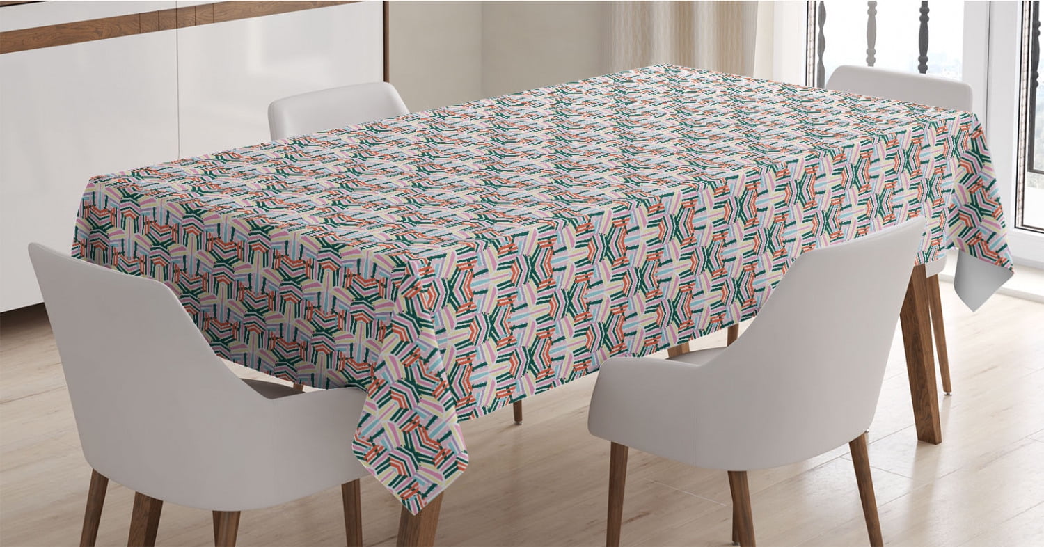 Ambesonne Abstract Tablecloth Modern Digital Featured Polka Dots Extravagant Dotted Circles Rectangle Satin Table Cover Accent for Dining Room and Kitchen Pale Blue Navy Blue 60 X 84 Ambesonne Abstract Tablecloth Modern Digital Featured Polka Dots Extravagant Dotted Circles Rectangle Satin Table Cover Accent for Dining Room and Kitchen Pale Blue Navy Blue 60 X 84