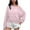 Pink, variant on Diufon Womens Hollow out Tops Fall Casual Solid Color Blouses Round Neck Long Sleeve Pullover Tops