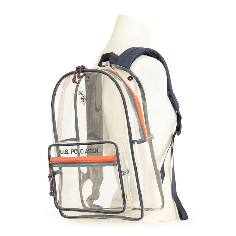 U.S. Polo Assn. Adult Water Resistant Backpack Clear Walmart