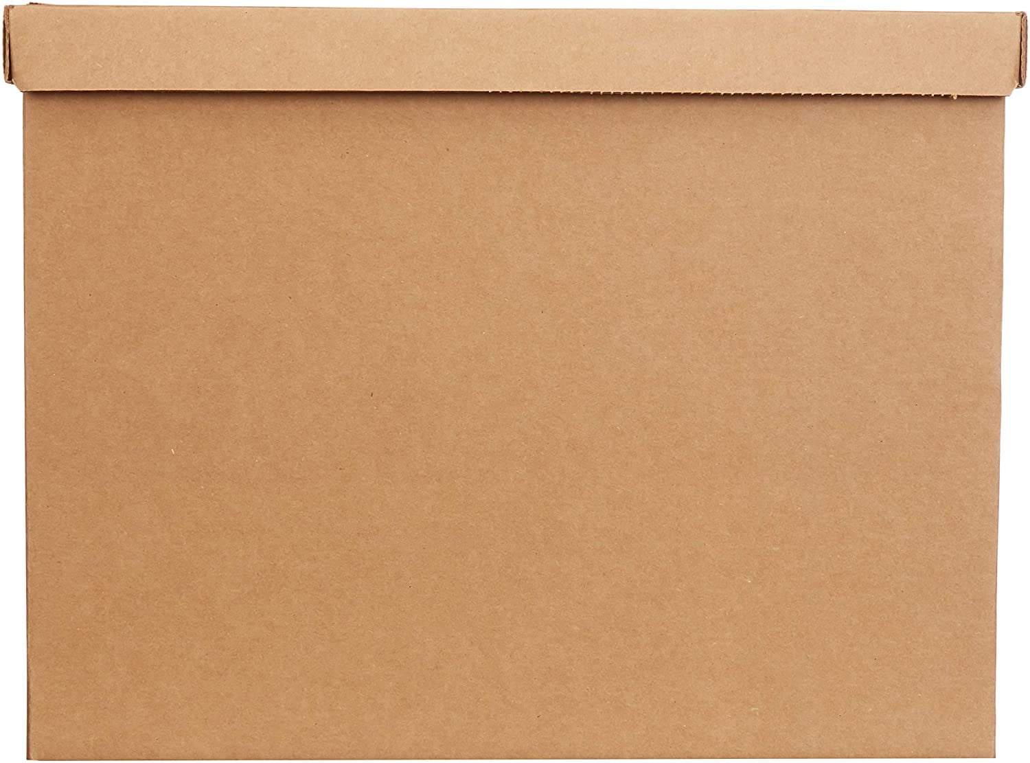 Moving Boxes with Handles and Lids, 19 x 14.5 x 15.5 in, Brown, 10-Pack, Medium