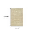 thumbnail image 4 of 8' X 10' Sand And Ivory Geometric Power Loom Stain Resistant Area Rug, 4 of 9