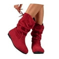 thumbnail image 3 of Fashion Suede Ankle Boots With Rear Lace Up Design Comfortable Casual Footwear Ideal For Autumn Winter, 3 of 9