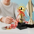thumbnail image 4 of Miangastore Metal Golden Trophy Student Kids Creative Award Trophy Reward for Competitions, 4 of 8