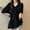Black, variant on Women's Short Sleeve Tshirt V Neck Side Split Basic Tee Loose Casual Tees Solid Color Oversized Tshirt for Women Summer Top Trendy Black L