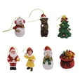 thumbnail image 4 of Adornos navideños en miniatura, decoraciones para árboles de Navidad, centro de mesa, coche de granja, colgante de Navidad de escritorio, muñeca de, 4 of 8