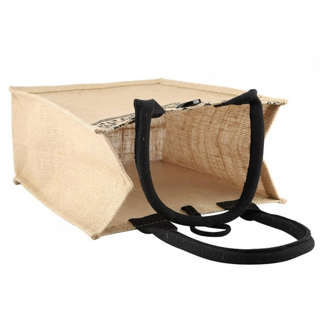 Bolsa de compras de yute, bolsa de yute cuadrada vintage, bolsa de yute, bolsa de yute elaborada por expertos