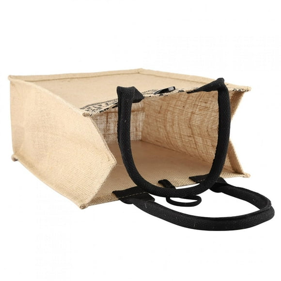 Jute Shopping Bag,Vintage Square Gunny Bag Jute Tote Jute Bag Expertly Crafted